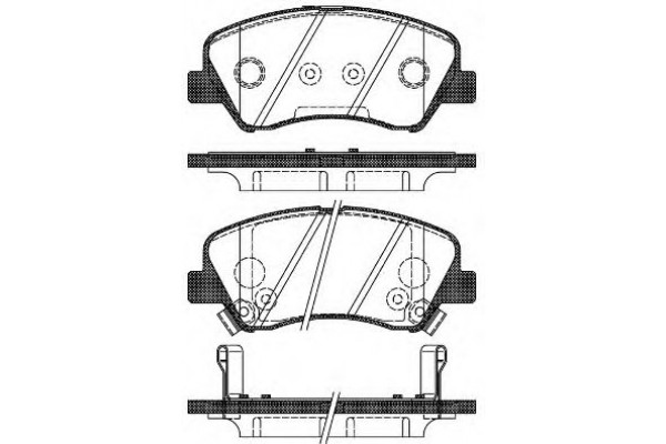 Комплект тормозных колодок, дисковый тормоз  REMSA