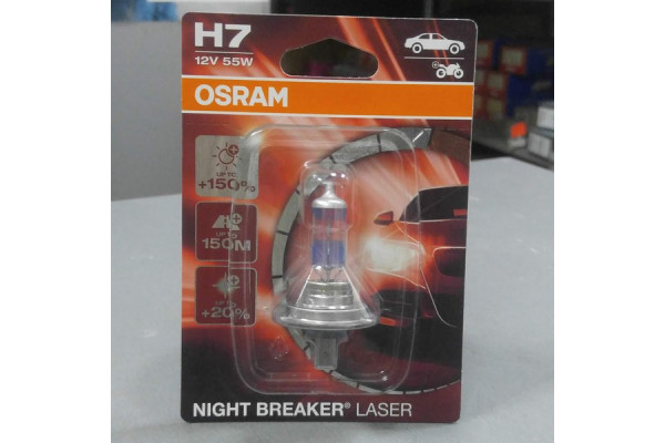 Лампа накаливания 12В.55Вт.H7 (пр-во OSRAM) NIGHT BREAKER UNLIMITED		