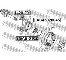 Подшипник ступицы задний 45*82*45 (пр-во FEBEST) SsangYong 