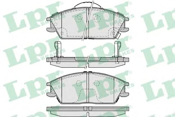 Колодки тормозные передние (пр-во LPR) Hyundai Getz 