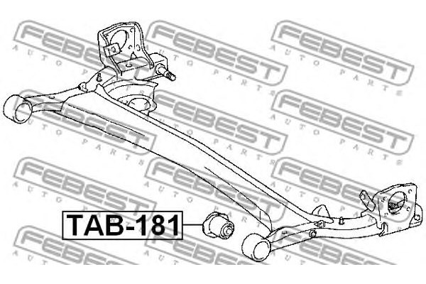 Сайлентблок задней балки (пр-во FEBEST) Toyota Yaris