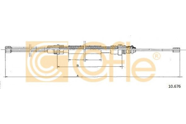 Трос ручного тормоза без ABS (COFLE) RENAULT 25