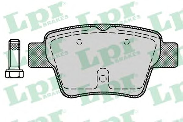 Колодка задняя, тормозная, LPR, Peugeot 207, 307, Geely, EMGRAND, EC7 Колодка задняя, тормозная, LPR, Peugeot 207, 307, Geely, EMGRAND, EC7