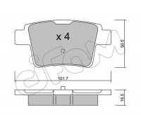 Колодка задняя, дисковый тормоз (CIFAM) FORD MONDEO