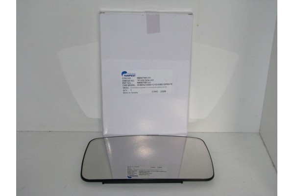 Вкладыш зеркала заднего вида двери левый с подогревом (пр-во TEMPEST) Mercedes Sprinter 95-06