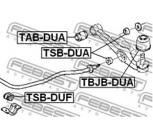 Втулка стабилизатора переднего (FEBEST) LIFAN 320 SMILY, TOYOTA DUET M100A,M101A,M110A,M111A 1998.09-2004.05 [JP]