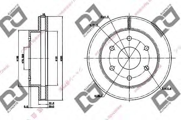 Тормозной диск  DJ PARTS