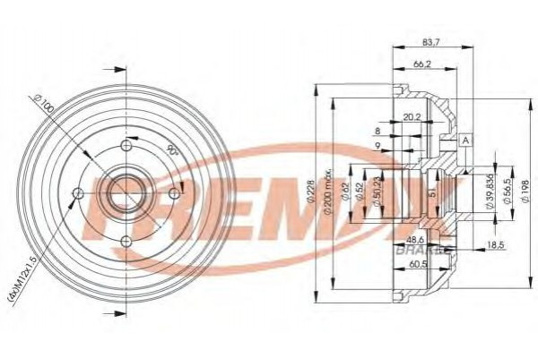 Тормозной барабан  FREMAX