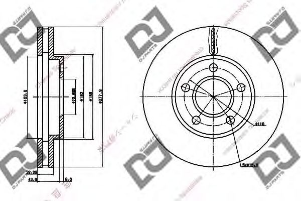 Тормозной диск  DJ PARTS