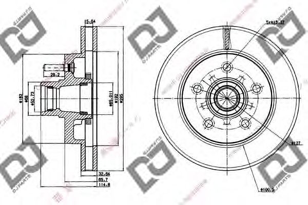 Тормозной диск  DJ PARTS