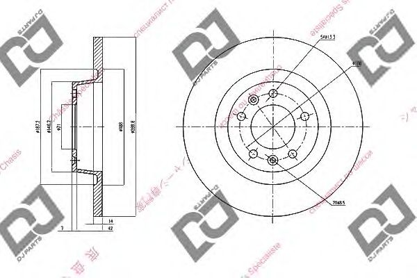 Тормозной диск  DJ PARTS