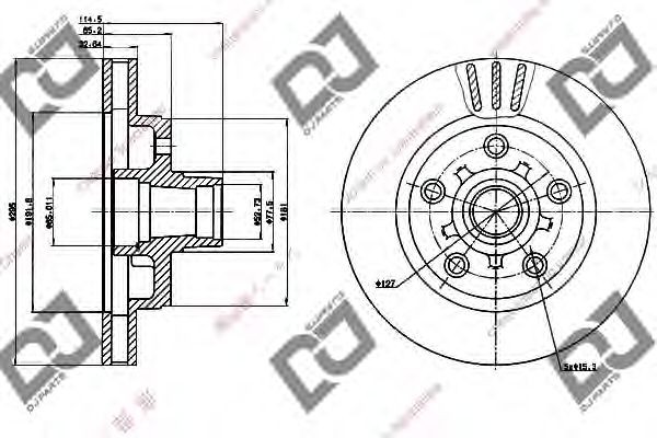 Тормозной диск  DJ PARTS