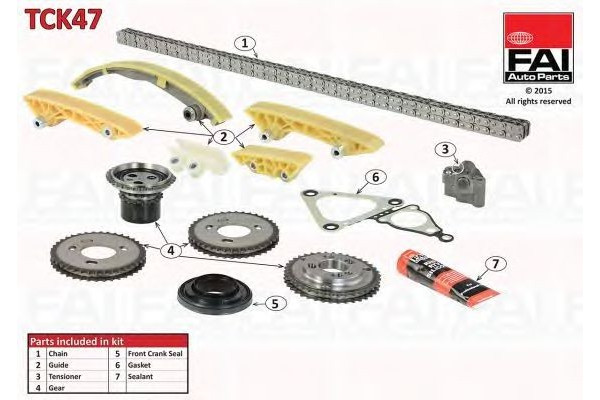 Комплект цели привода распредвала (FAI AutoParts) FORD TRANSIT 2.0/2.4TDI 2000-2006 г.