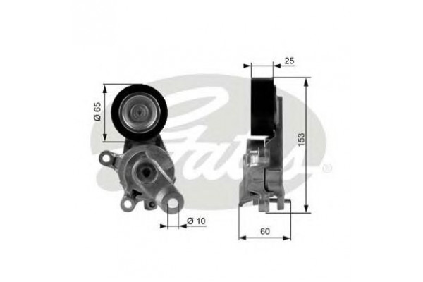 Роликовий модуль натягувача ременя (пр-во GATES) VW Golf V 1.4/1.6,Skoda Octavia Роликовий модуль натягувача ременя (пр-во GATES) VW Golf V 1.4/1.6,Skoda Octavia