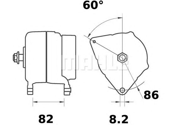 Генератор  MAHLE ORIGINAL MH AAK5384, MG 562