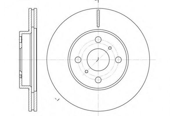 Диск переднего тормоза, ROADHOUSE, 663510, GEELY, MK, TOYOTA, 1014001811