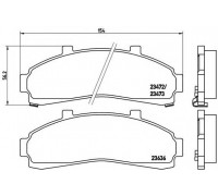 Колодки тормозные передние с ушками (пр-во BREMBO) Ford Explorer 96-01, 4.0 V6
