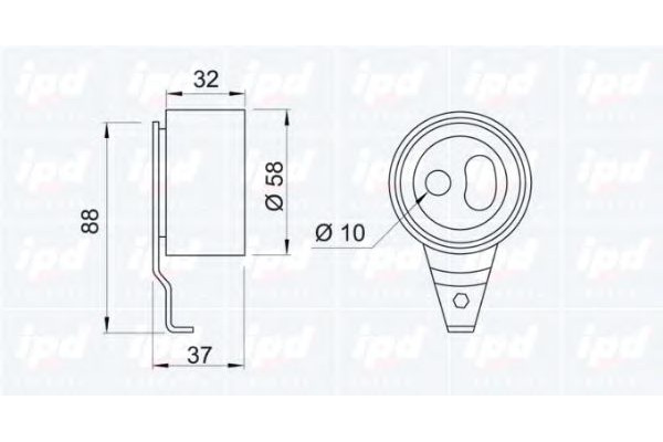 Натяжной ролик, ремень ГРМ  IPD