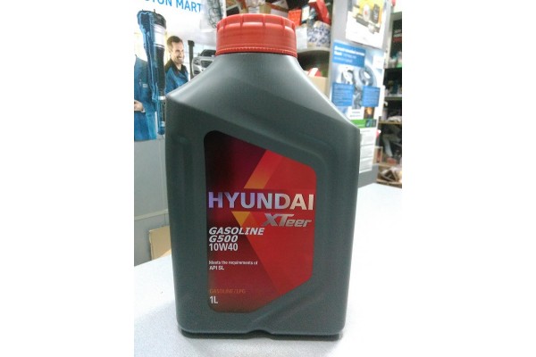 Масло моторное, 10W40, полусинтетика (пр-во Hyundai Xteer) Gasoline G500 SL, 1L