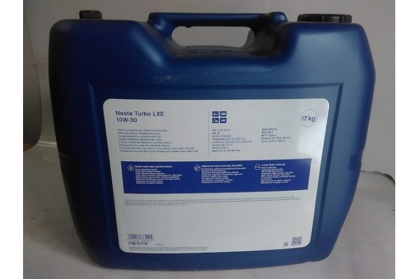 Моторное масло Neste Turbo LXE 10W30 полусинтетика (API GL-4, CH, CG, CF-4) 20 литров (17 кг)