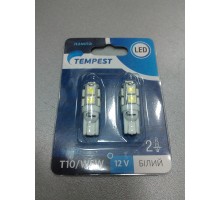 Лампа габаритов 9 диодов LED белый к-кт 2 шт. (пр-во TEMPEST) W5W 12V