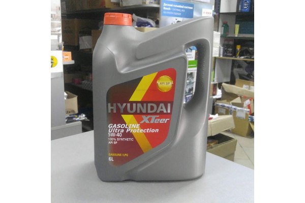 Масло моторное 5W40 SN/GF-5 (HYUNDAI) 6L,  Xteer Hyundai Gasoline Ultra Protection