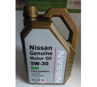 Масло моторное 5W30 Genuine Motor Oil SM (пр-во NISSAN) 4L.