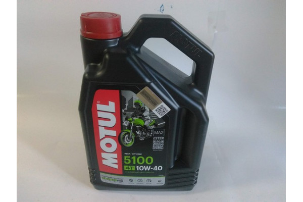 Масло моторное 10W40 4T 5100 Technosynthese MOTO (пр-во MOTUL) 4L, 14179, 104068