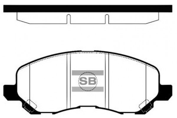 Колодки тормозные передние, HI-Q, SP1360, MITSUBISHI LANCER 9 1.5 16V, 1.8 16V PETROL 08-