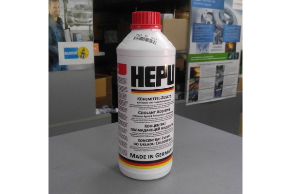 Концентрированная охлаждающая жидкость антифриз КРАСНЫЙ  HEPU (-80С) 1,5L