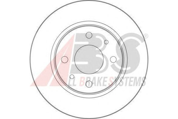 Диск переднего тормоза вентилируемый  (A.B.S) R13