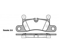 Тормозные колодки дисковые зад. REMSA  VW Touareg 10--Pors
