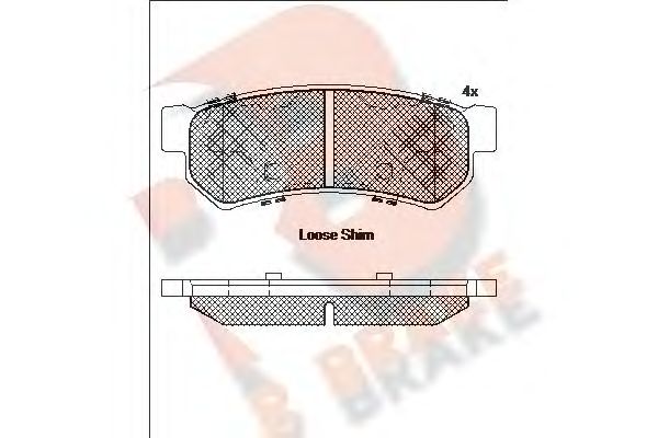 Тормозные колодки задние MANDO  LACETTI1.6i/1.8i