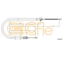 Трос ручного тормоза правый (COFLE) RENAULT	KANGOO короткая база