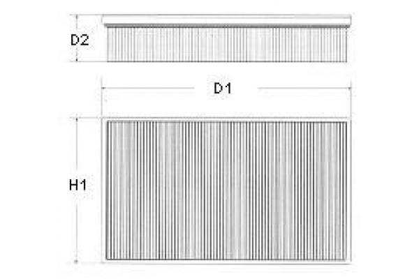 Фильтр воздушный (пр-во CHAMPION) Ford TRANSIT2.5D/TD 91-94