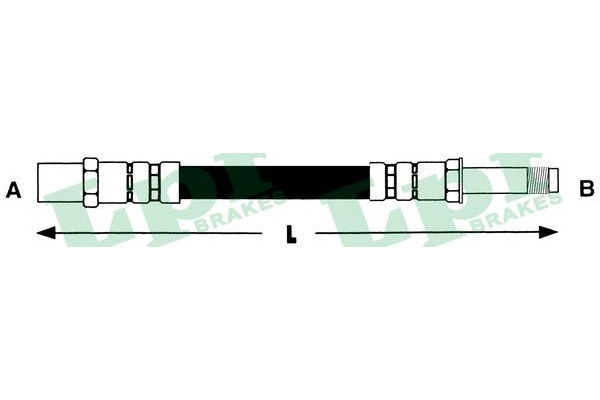 Тормозной шланг  LPR VW CADDY 2002- V-1.4