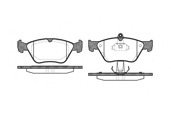 Колодки тормозные передние (пр-во REMSA) Opel Omega B, Vectra A 93-95