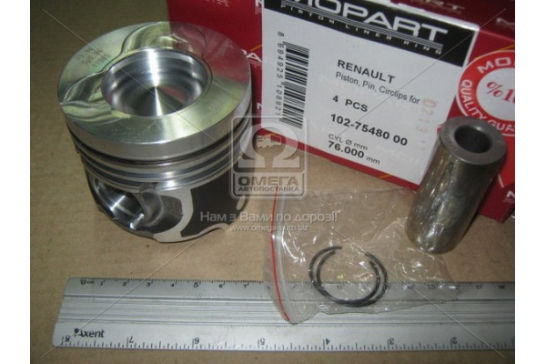 Поршень RENAULT 76,00 1,5DCi K9K d26 (пр-во Mopart)