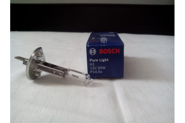 Лампа накаливания 12V 55W H1 PURE LIGHT (пр-во Bosch)