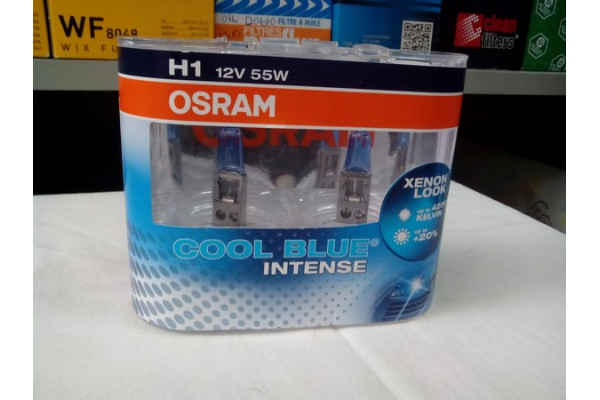 Лампа фарная H1 12V 55W P14,5s Cool Blue Intense Hard DuoPET (2шт) (пр-во OSRAM)