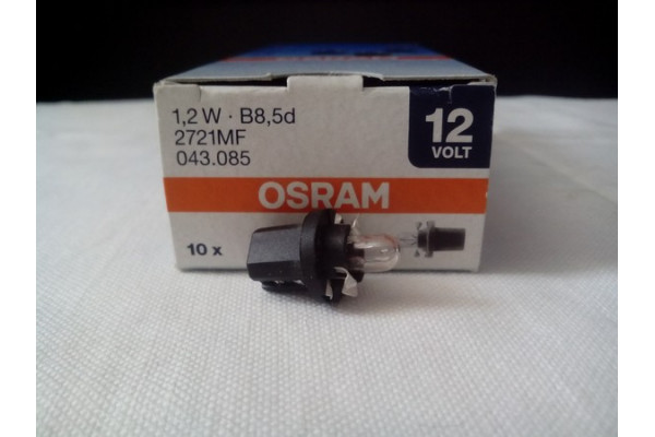 Лампа вспомогат. освещения B8,5d 12V 1.2W B8.5d (пр-во OSRAM)