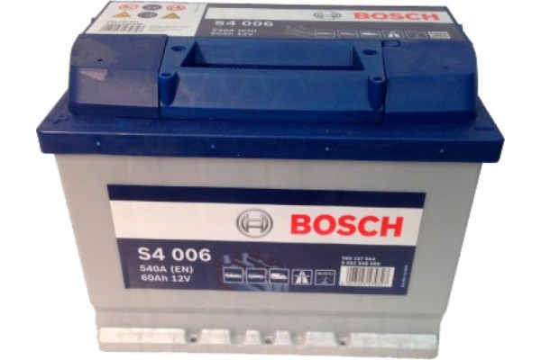 Аккумулятор 60Ah-12v BOSCH (S4006) (242x175x190),L,EN540