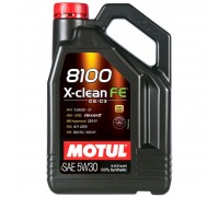 Масло моторное синтетика 5W30 (MOTUL) X-clean FE 4L, 104776, 814107, 8100
