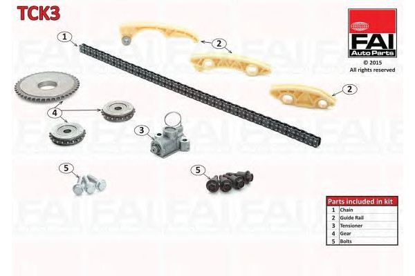 Комплект цепи балансировочных валов FAI AutoParts дв.  Z22SE