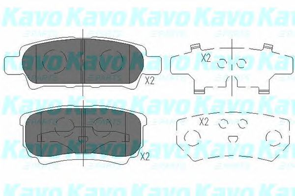 Комплект тормозных колодок, дисковый тормоз KAVO PARTS Комплект тормозных колодок, дисковый тормоз KAVO PARTS