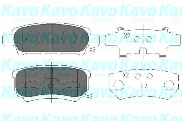 Комплект тормозных колодок, дисковый тормоз  KAVO PARTS