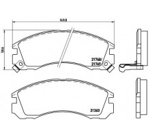 Тормозные колодки передн.BREMBO MITSUBISHI OUTLANDER