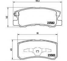 Тормозные колодки задн,BREMBO  MITSUBISHI OUTLANDER