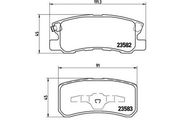 Тормозные колодки задн,BREMBO  MITSUBISHI OUTLANDER