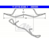Пружина, тормозной суппорт  ATE